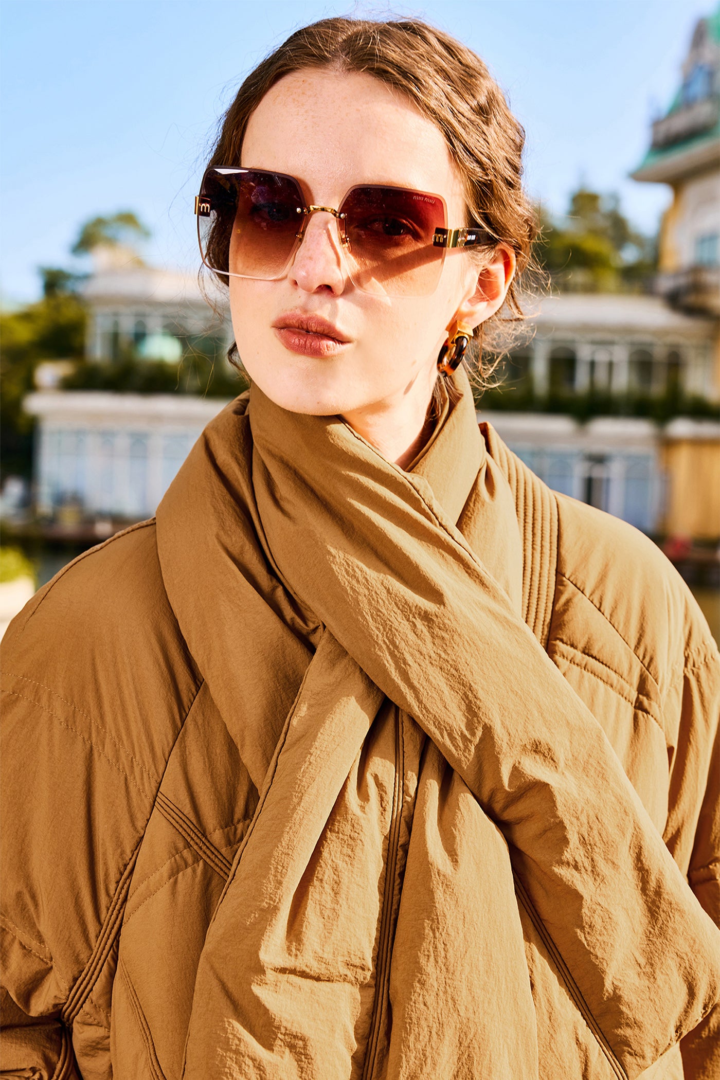 [V-neck X Scarf Neck] KAMILAN Short Down Jacket For Women