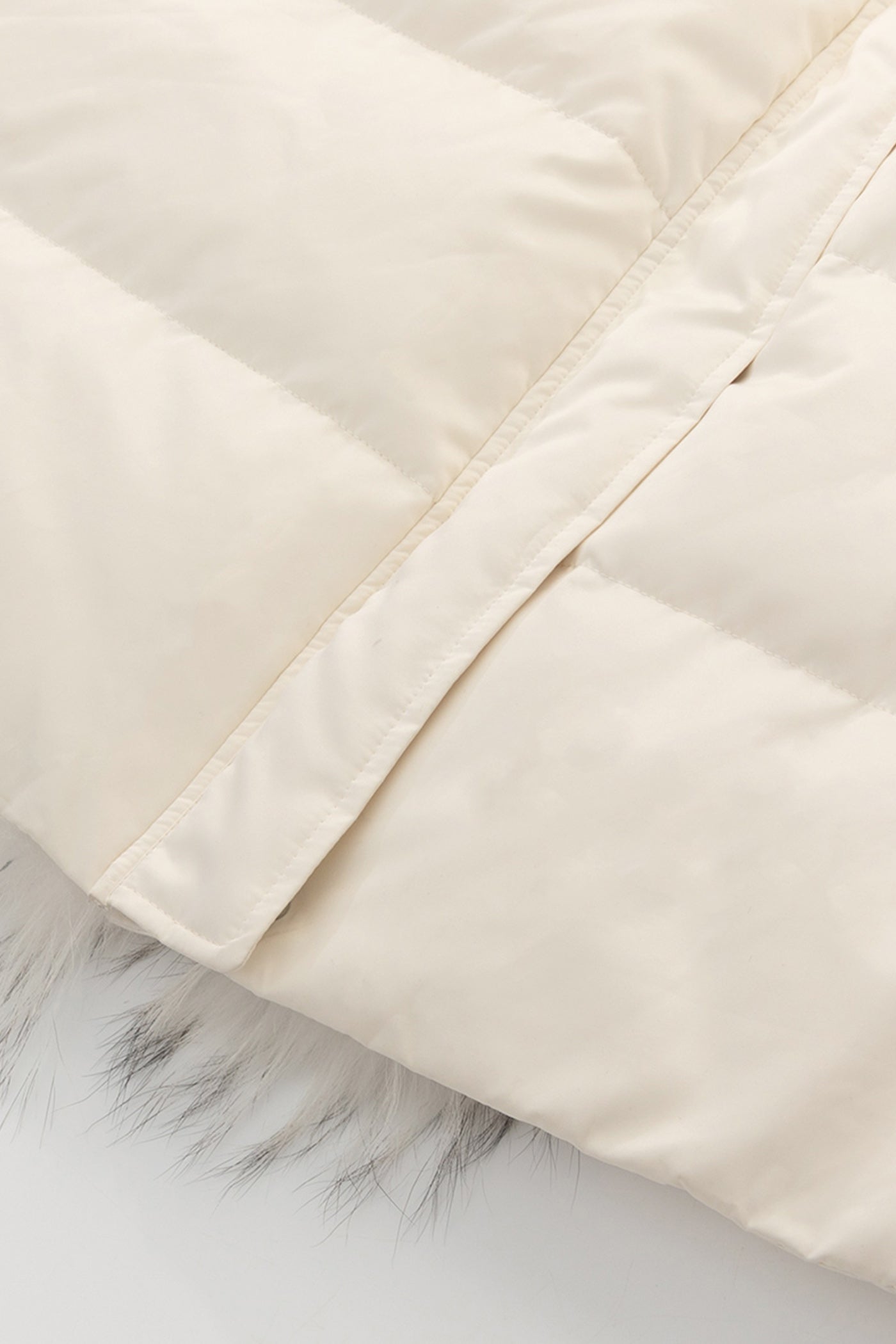 KAMILAN Women's Long White Goose Down Coat with Fox Fur Collar | 2025 Winter Luxury Outerwear