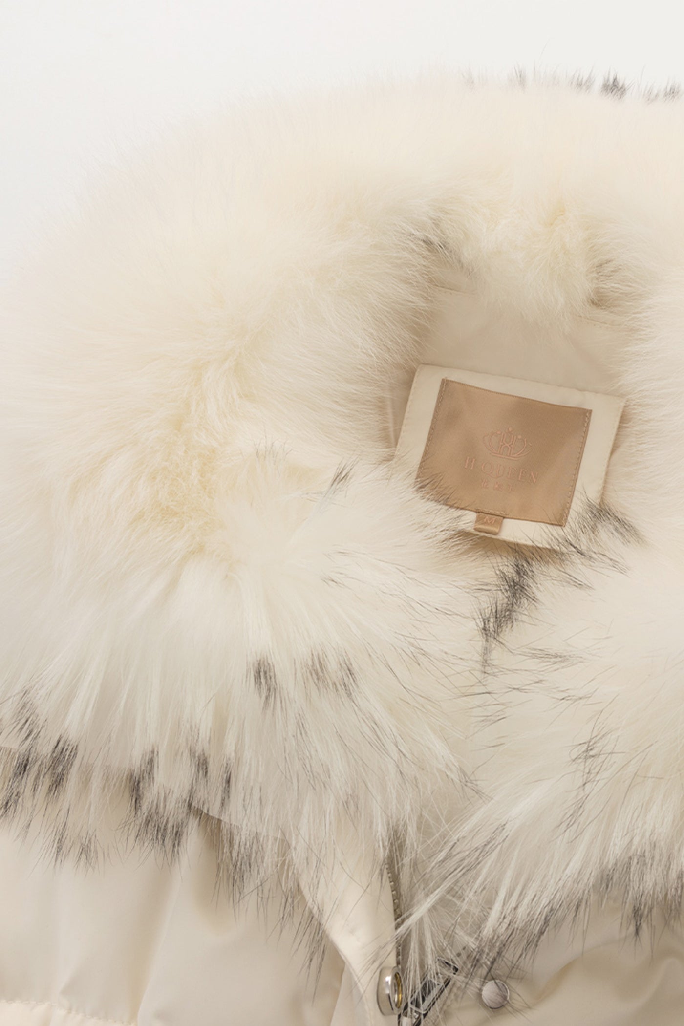 KAMILAN Women's Long White Goose Down Coat with Fox Fur Collar | 2025 Winter Luxury Outerwear