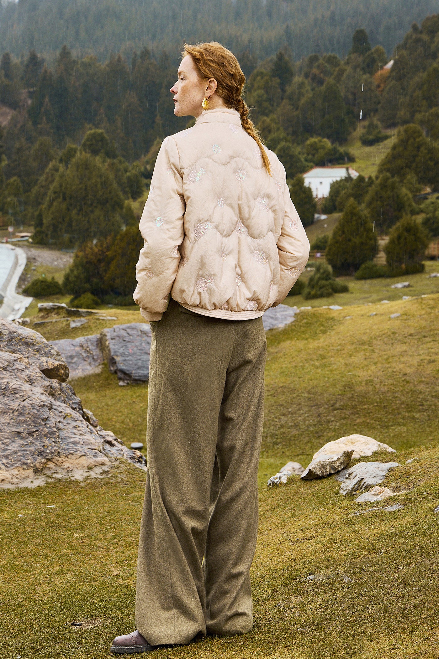 KAMILAN New Chinese Embroidered Down Jacket for Women in Winter