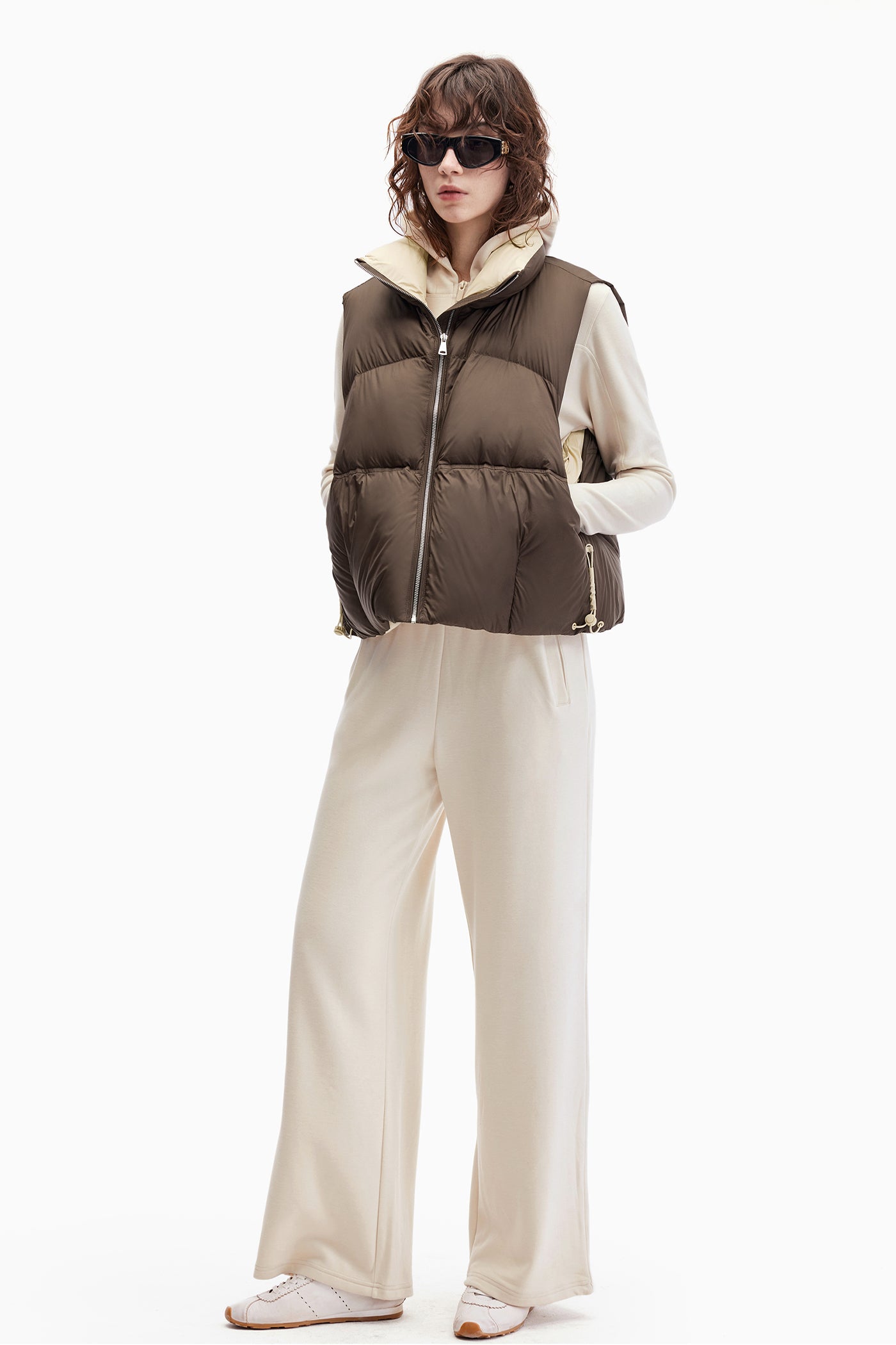 KAMILAN Short Down Vest Jacket for Women - Winter Wear‌
