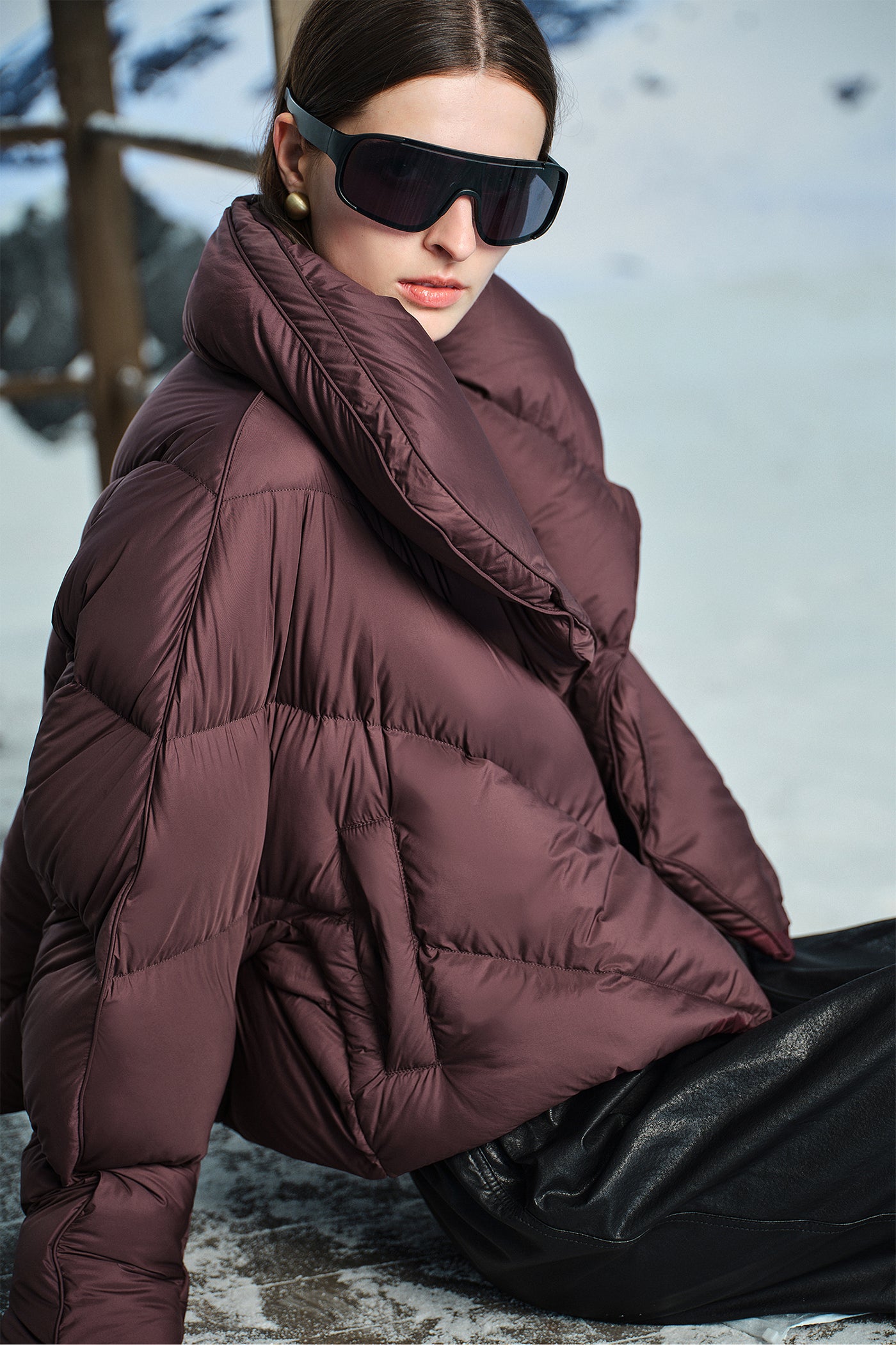 KAMILAN Women's Short White Goose Down Jacket – 2025 Winter Collection