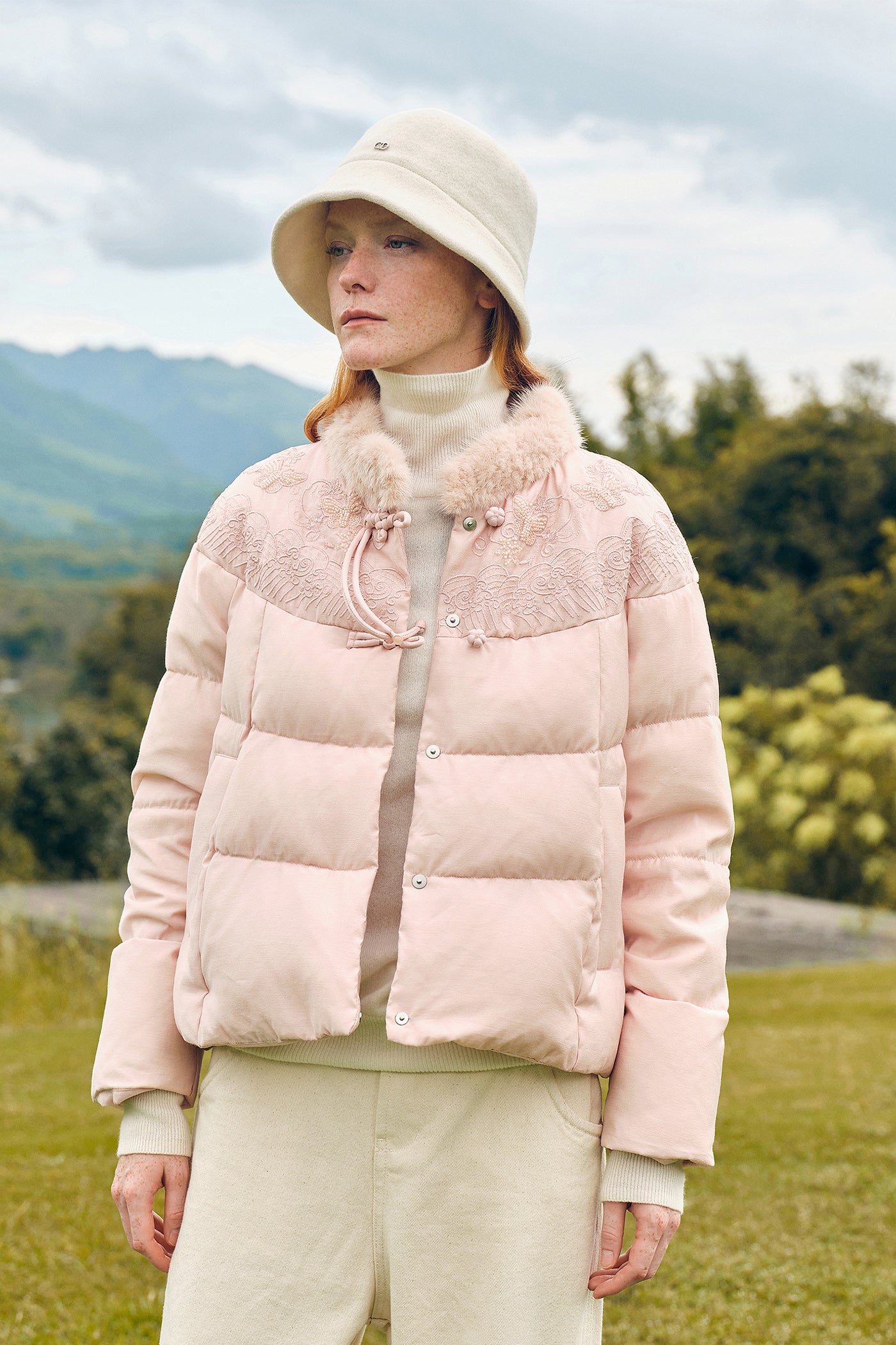 KAMILAN New Chinese Mink Fur Spliced Down Jacket For Winter