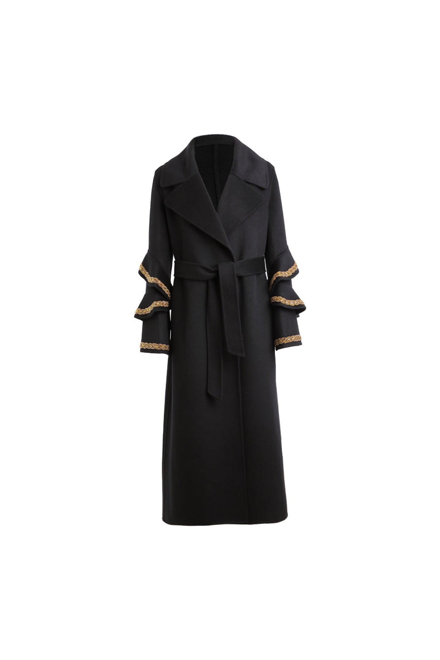 KAMILAN Elegant Double-Faced Wool Overcoat – 2025 Winter New Midi-Length Designer Women's Coat