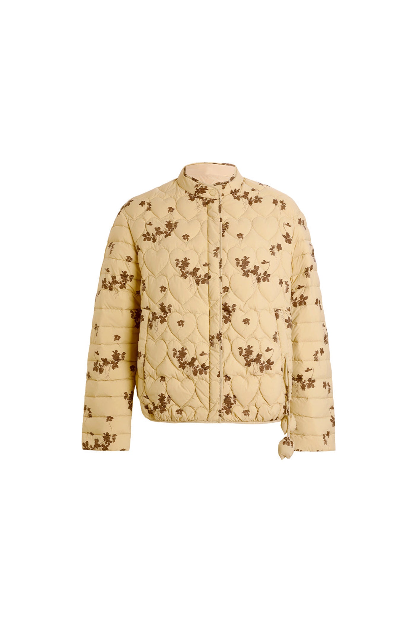 KAMILAN Women's Short Printed Down Jacket – 2025 Autumn Winter New Elegant White Duck Down Warm Coat