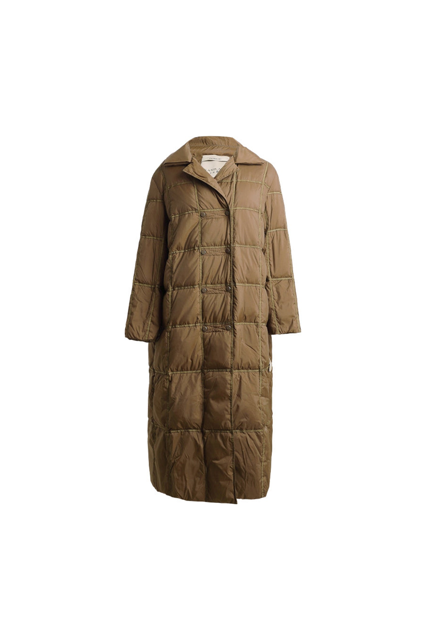 KAMILAN Women's Elegant High-Waisted Down Coat – 2025 Winter Slim Fit Mid-Length Warm Puffer Jacket