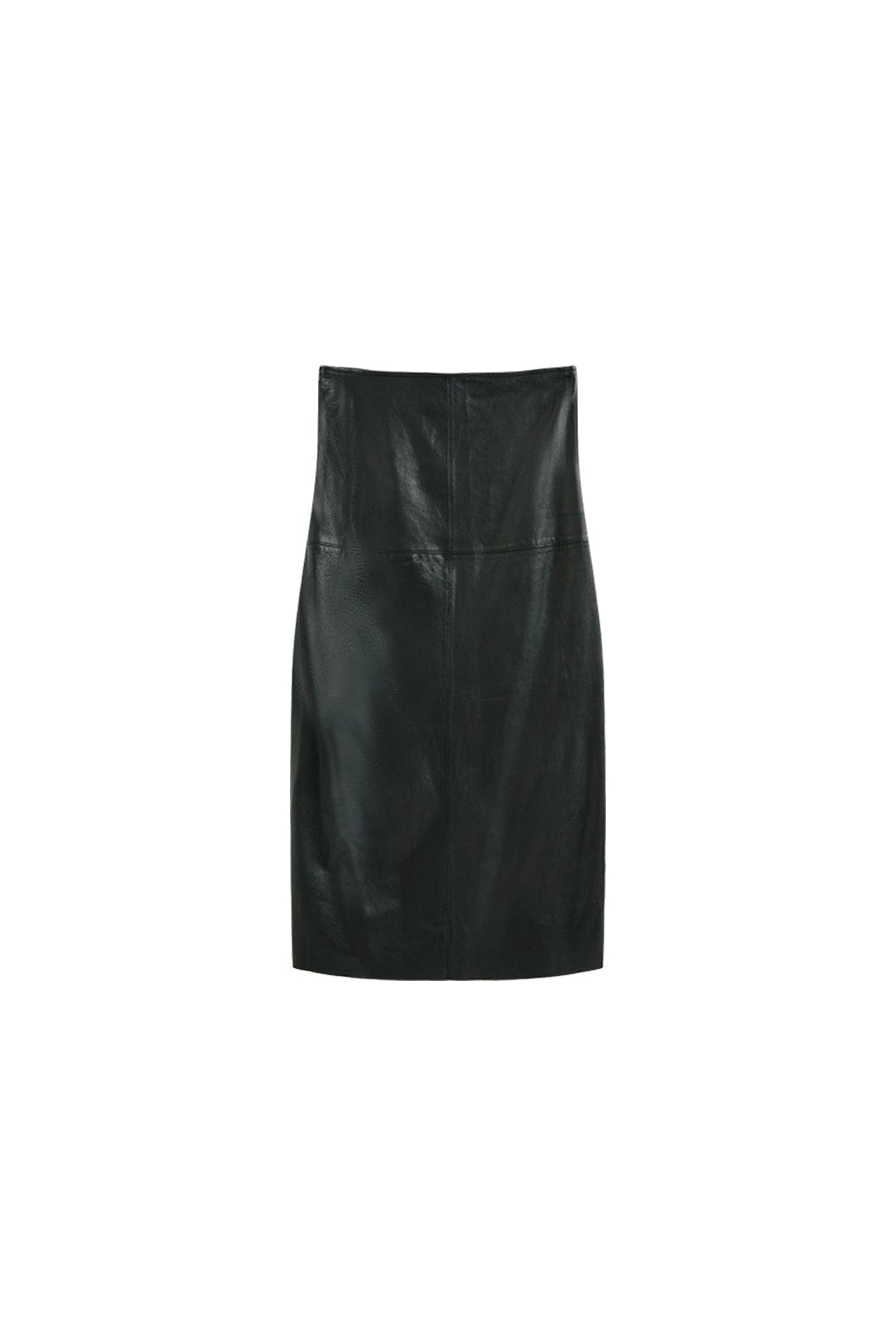 KAMILAN Genuine Leather Midi Skirt for Women – 2025 Fall New High-Waisted A-Line Skirt