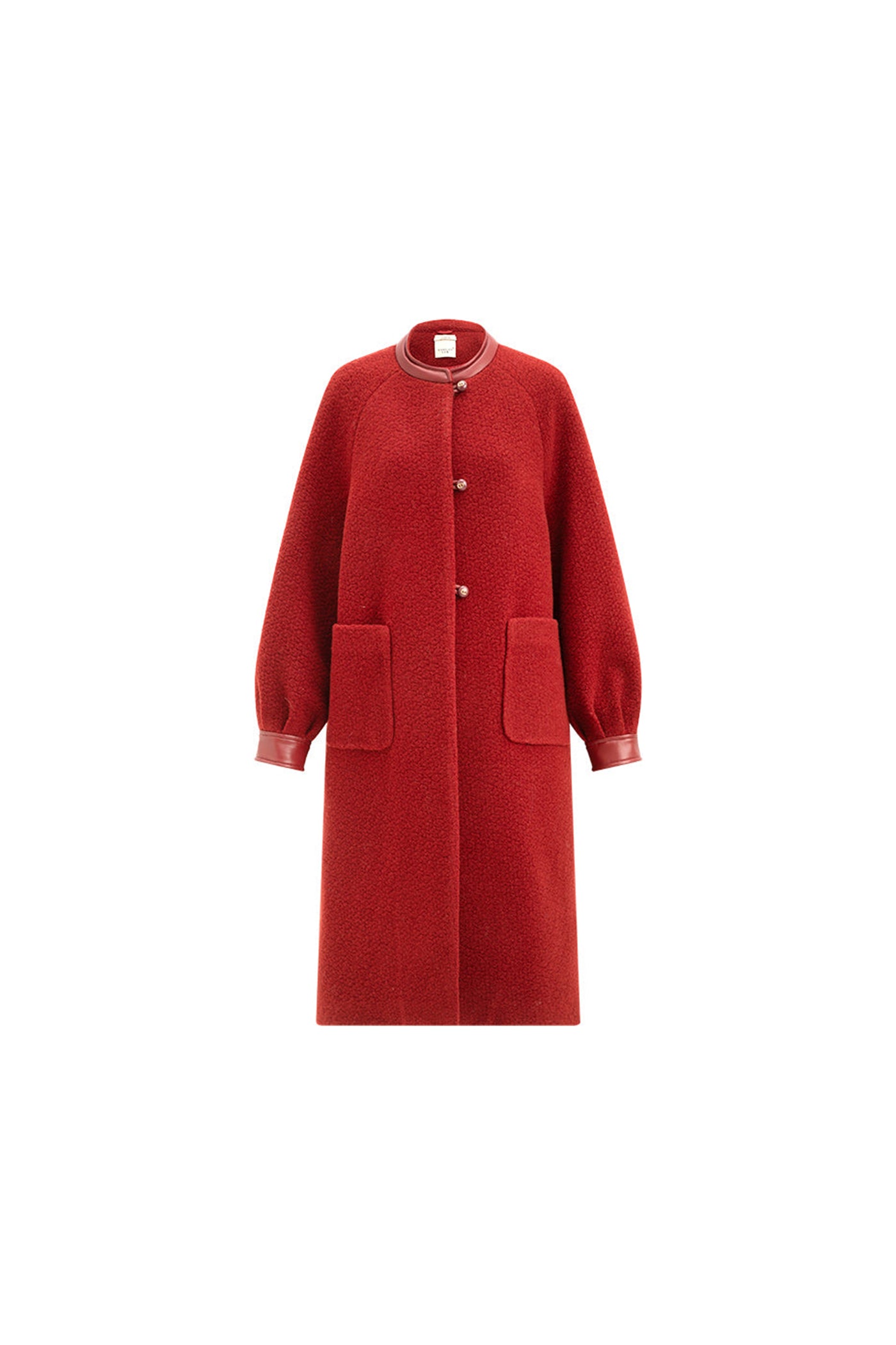 KAMILAN Sheepskin Spliced Wool Coat Women's Coat