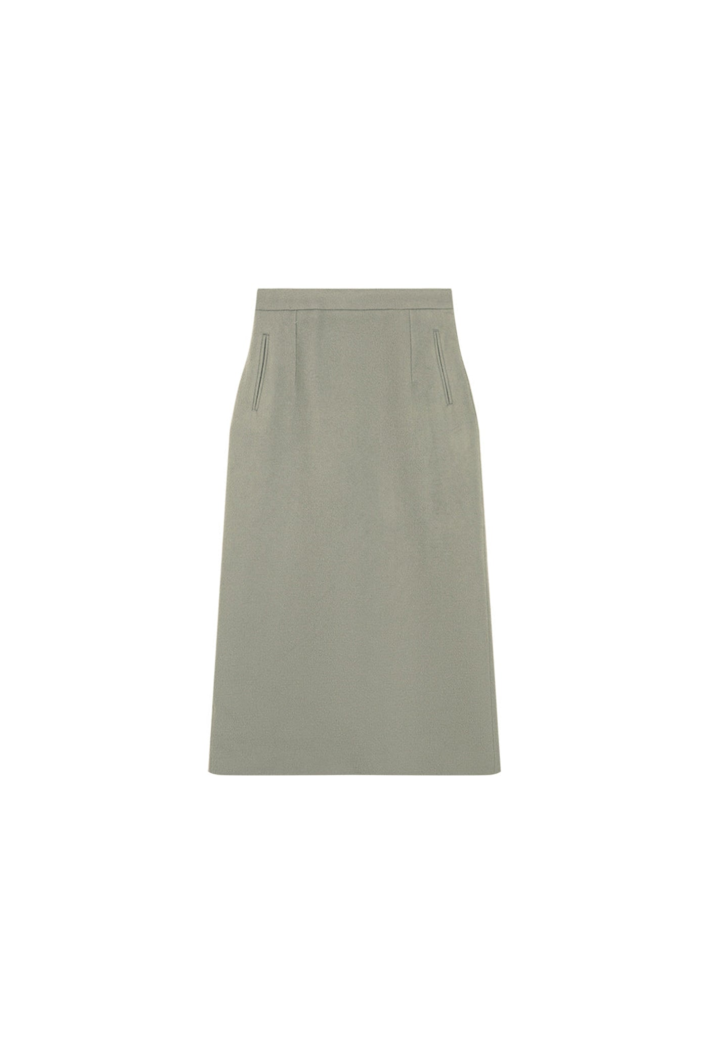 KAMILAN Women's Wool A-Line Midi Skirt – 2025 Fall New High-Waisted Elegant Skirt