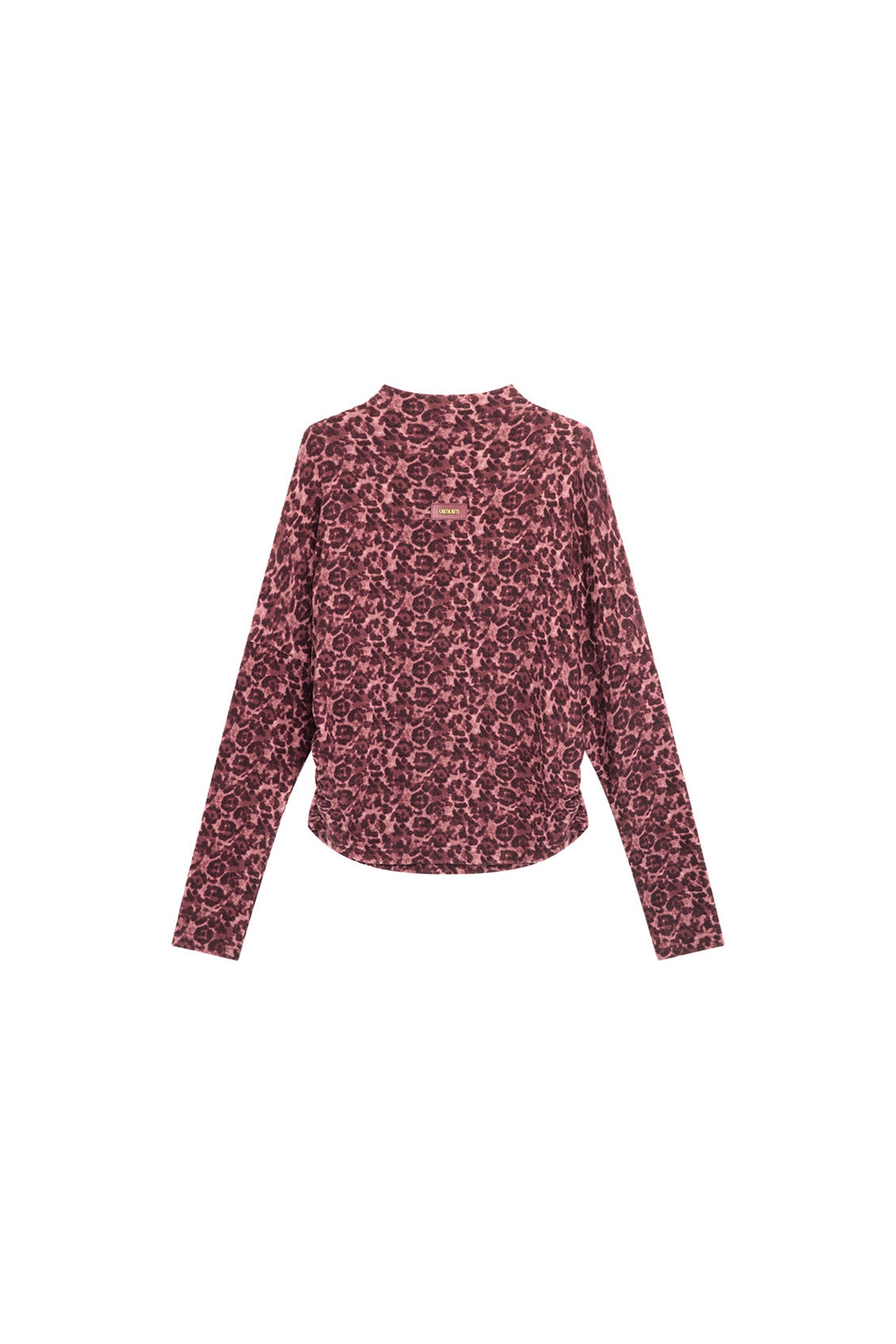 KAMILAN Women's Retro French Style Sweater – 2025 Autumn/Winter New Printed Knit Top with Stand Collar