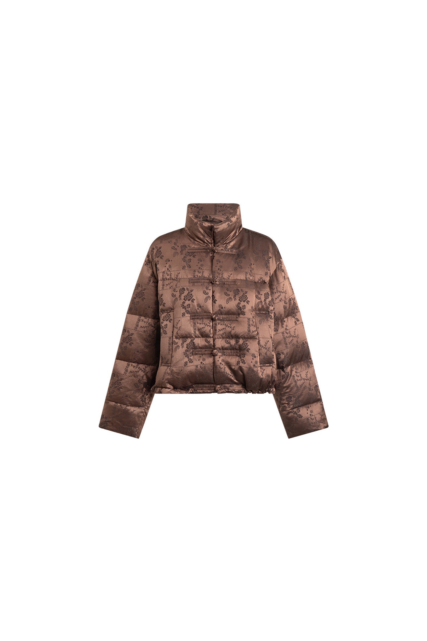 KAMILAN New Chinese-Style White Goose Down Coat for Women – 2025 Winter Jacquard Puffer Jacket