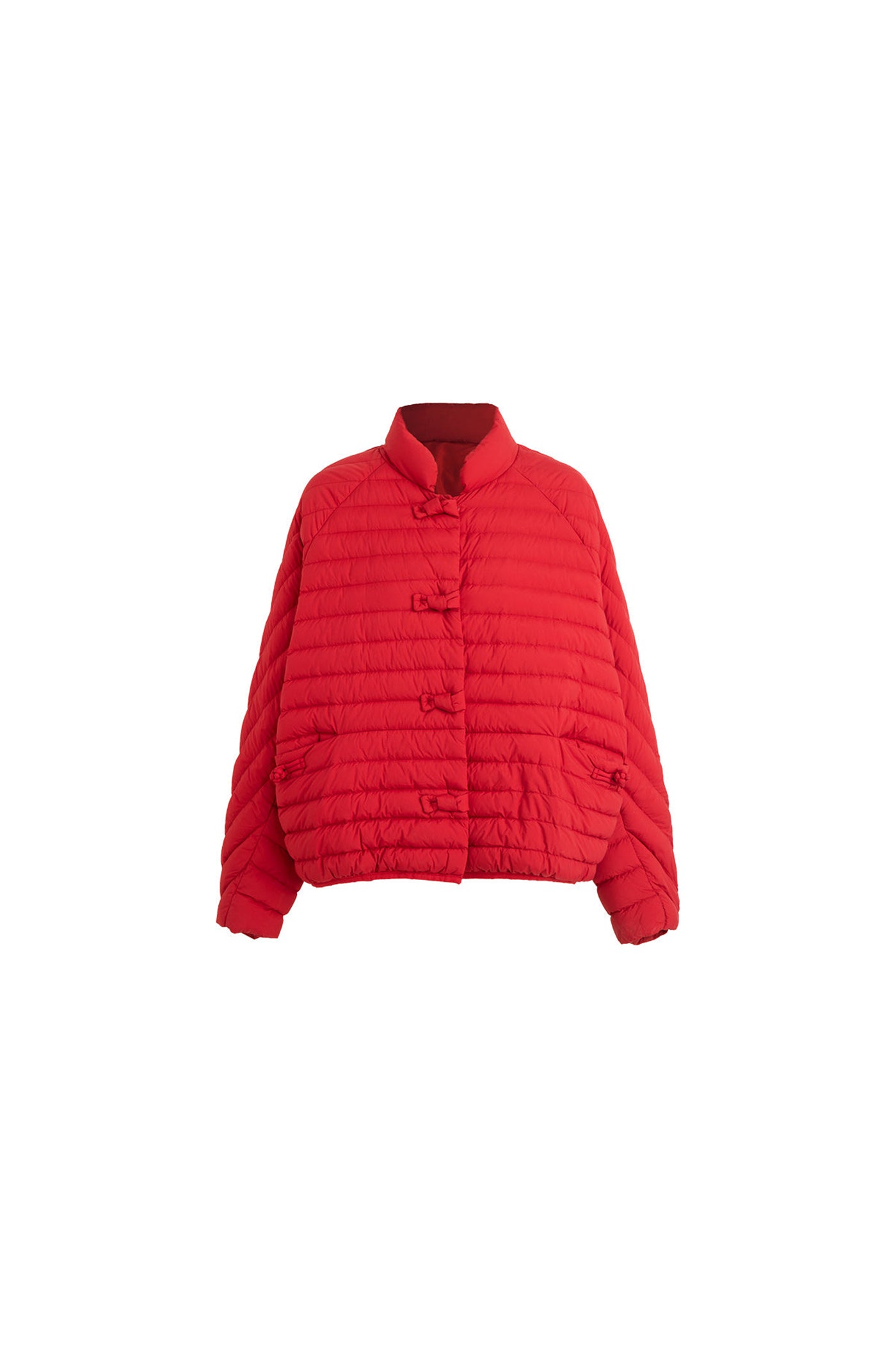 KAMILAN Women's Short Red Down Jacket – 2025 Winter New Warm Puffer Coat