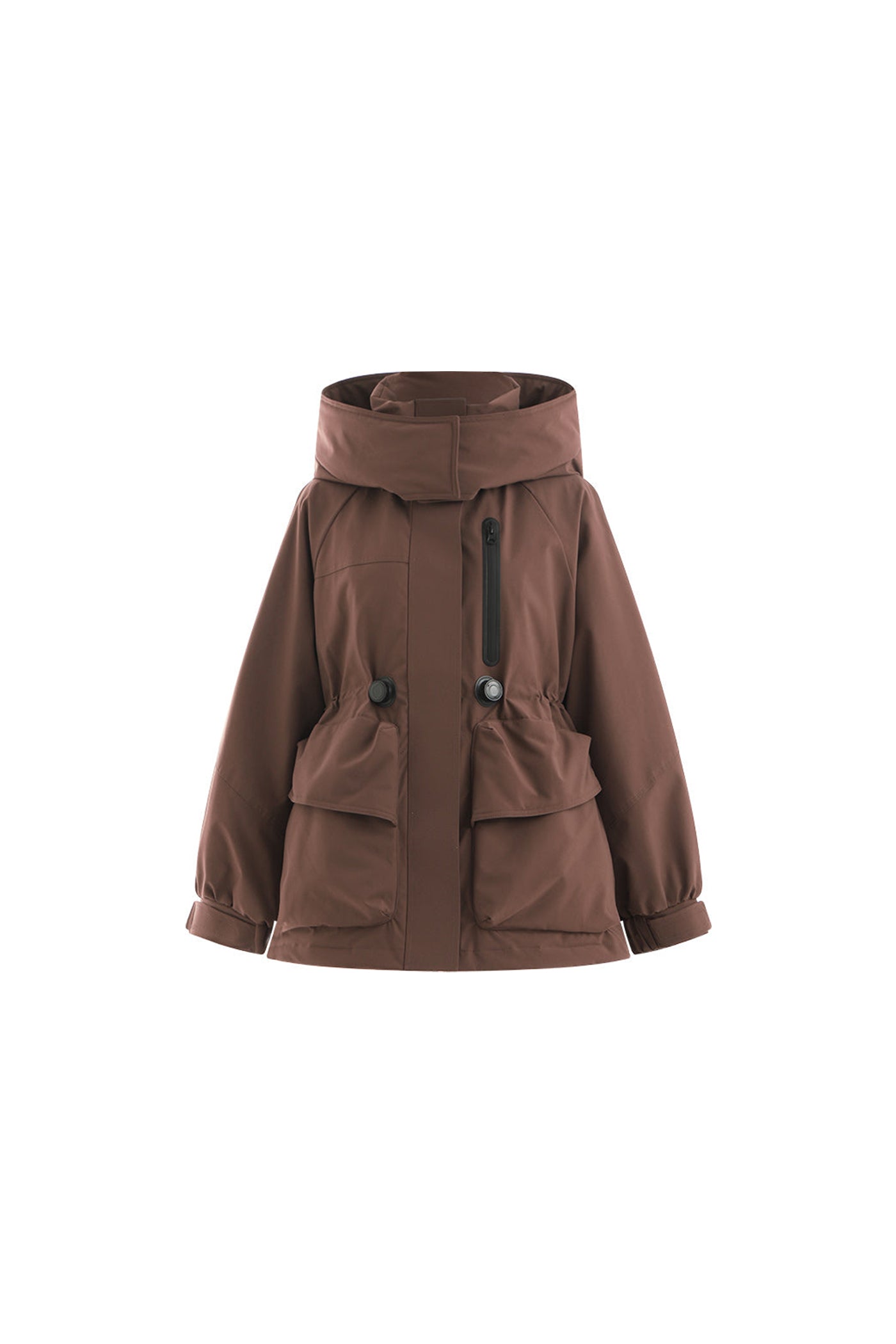KAMILAN Women's Outdoor Hiking Down Coat – 2025 Winter New Waist-Cinched White Duck Down Hooded Jacket