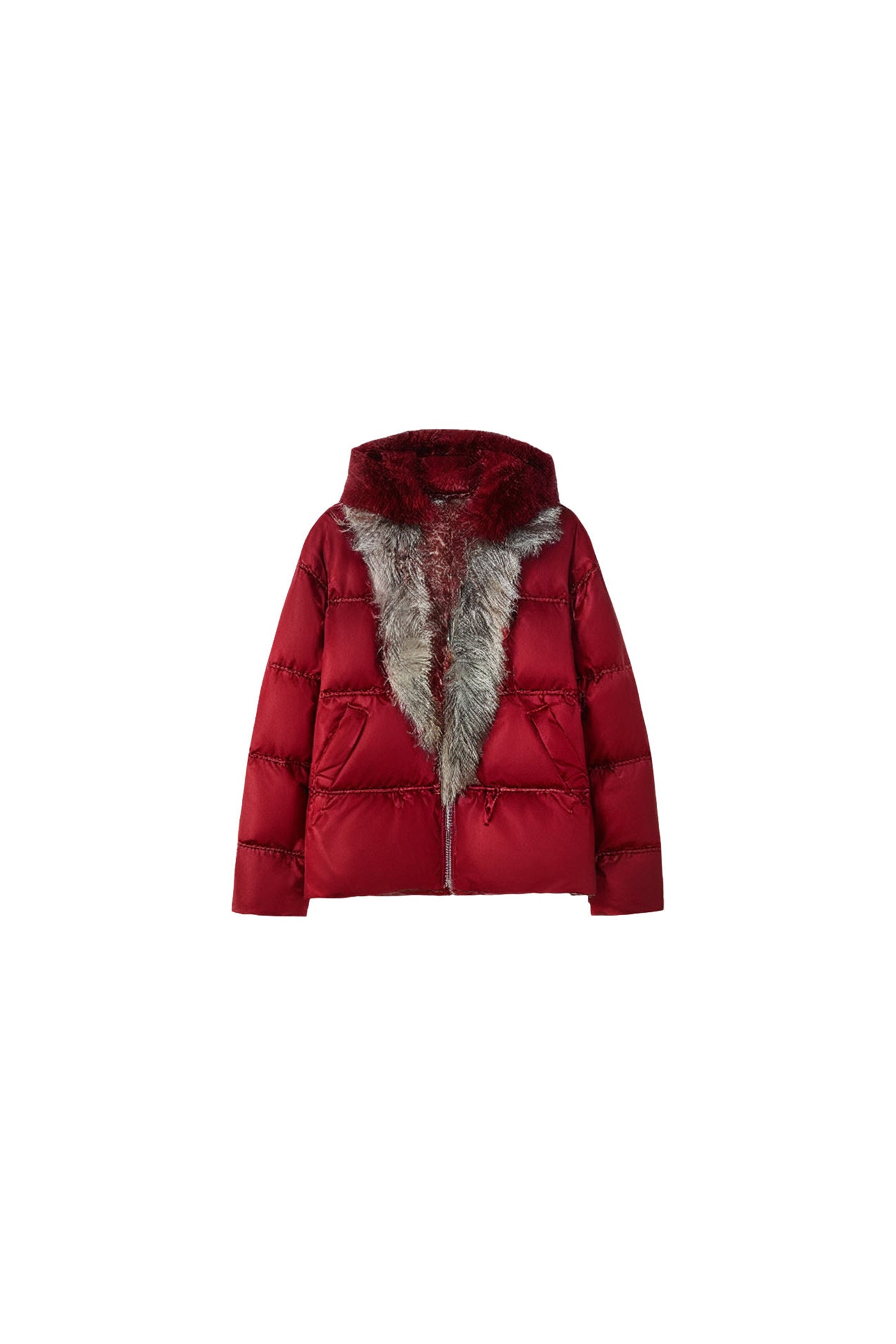 KAMILAN Luxury Hooded Mid-Length White Goose Down Coat — 2025 Winter New Arrival