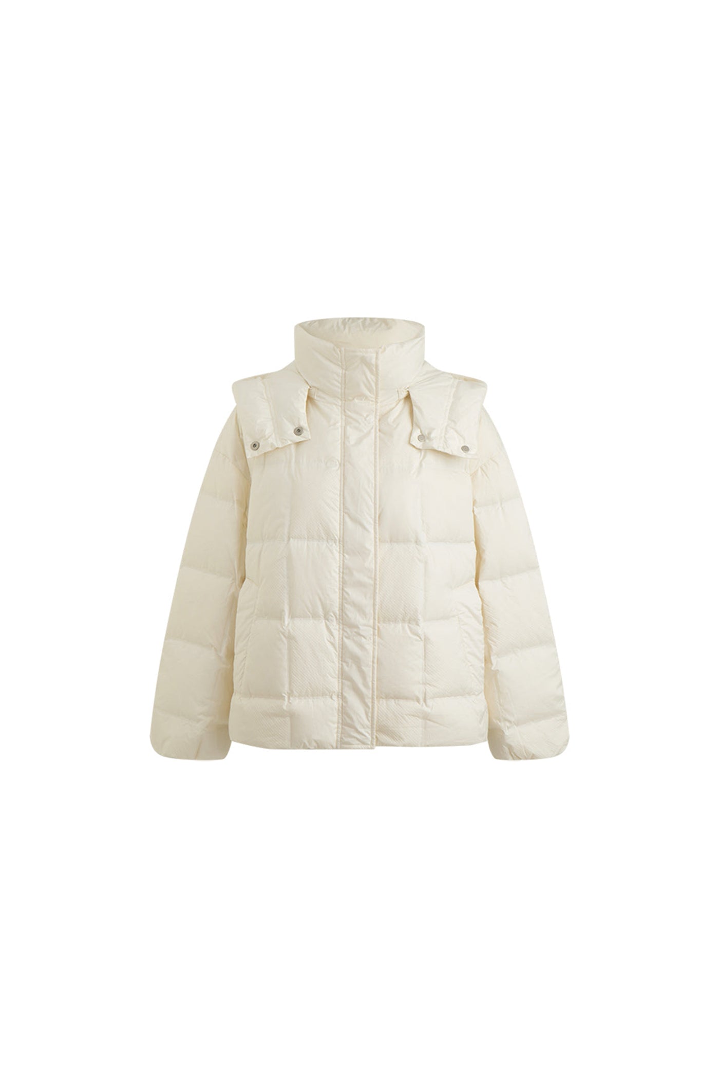 KAMILAN White Duck Down Hooded Down Jacket Women's 25 Winter Outfit