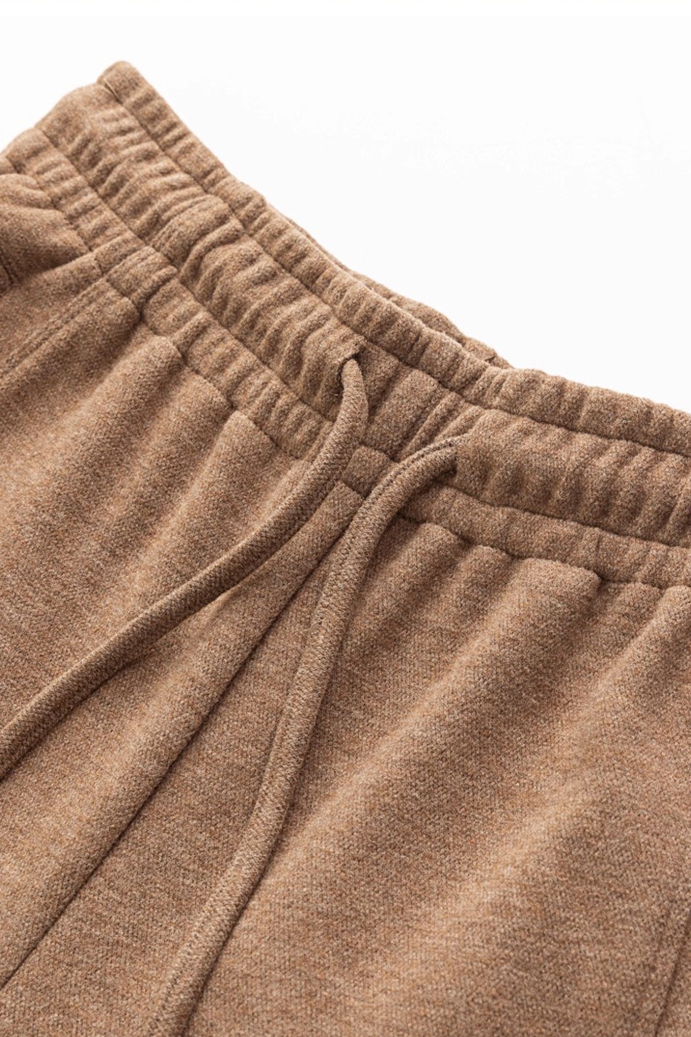 KAMILAN Wide-Leg Knit Trousers in Chestnut Brown