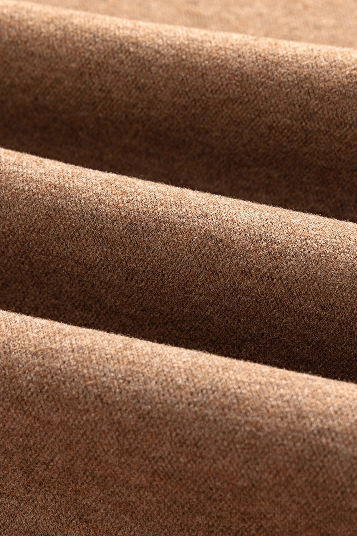 KAMILAN Wide-Leg Knit Trousers in Chestnut Brown