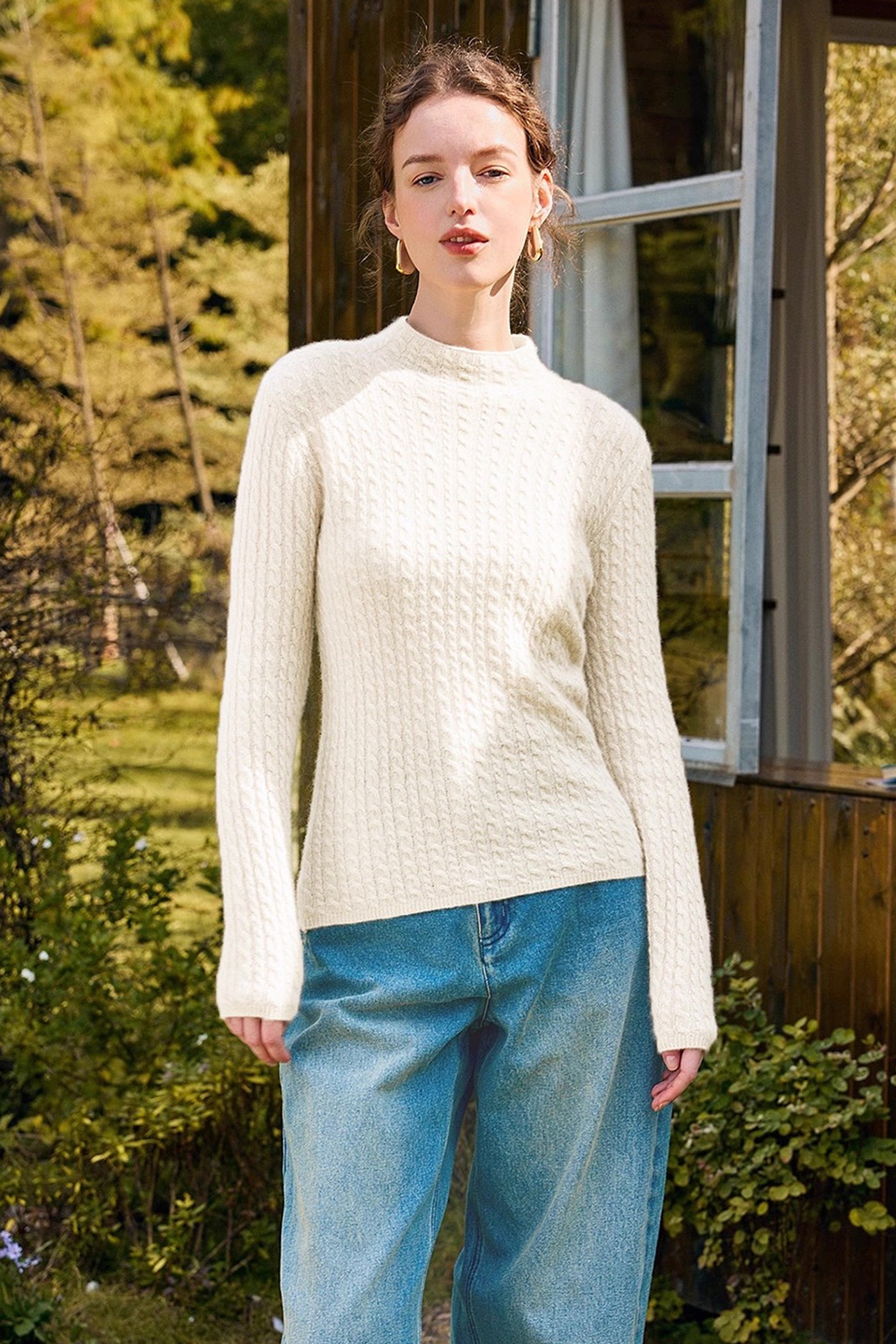 KAMILAN cashmere sweater women's autumn new fashion sweater casual top