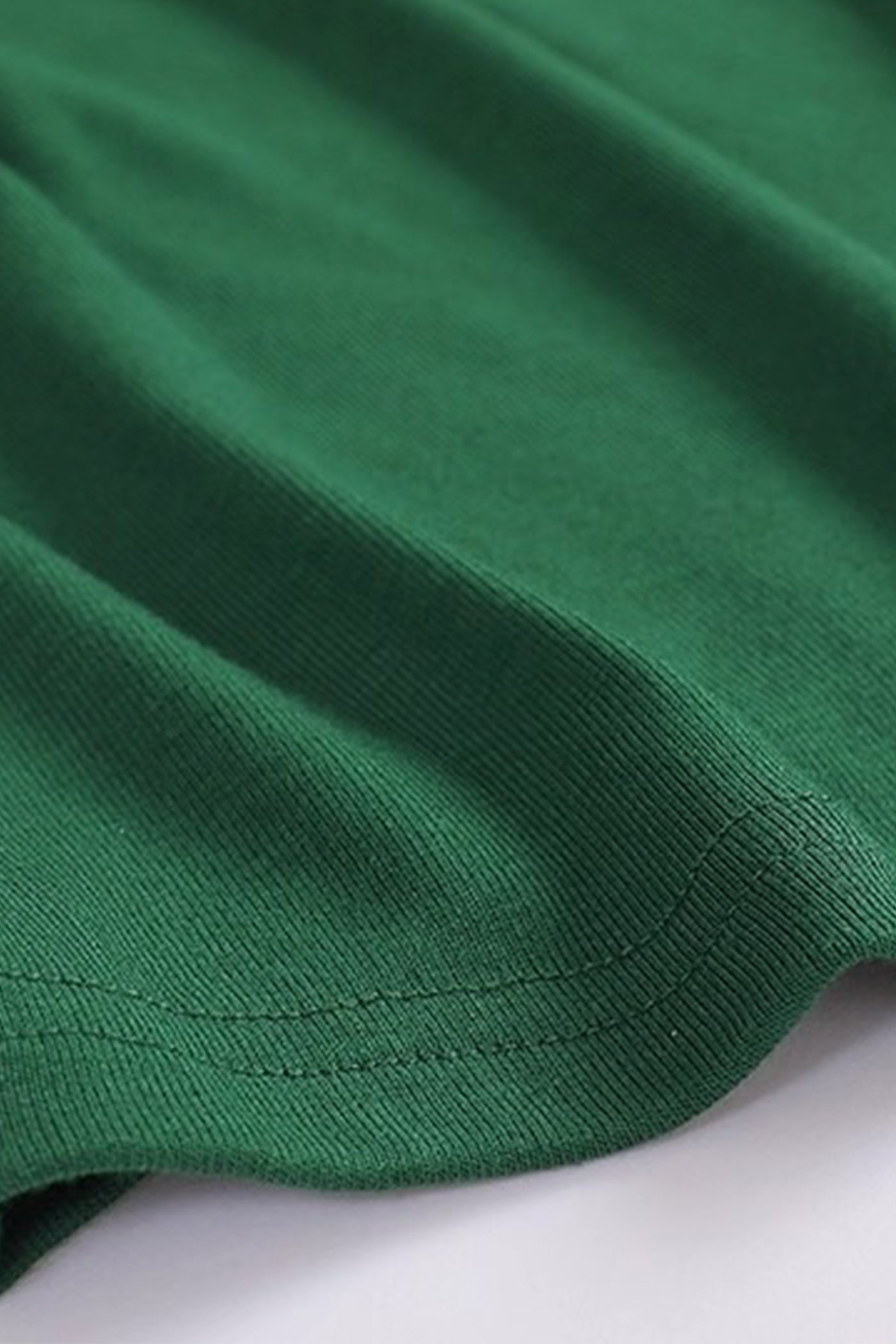 KAMILAN Draped Mock Neck Sleeveless Tee in Emerald Green