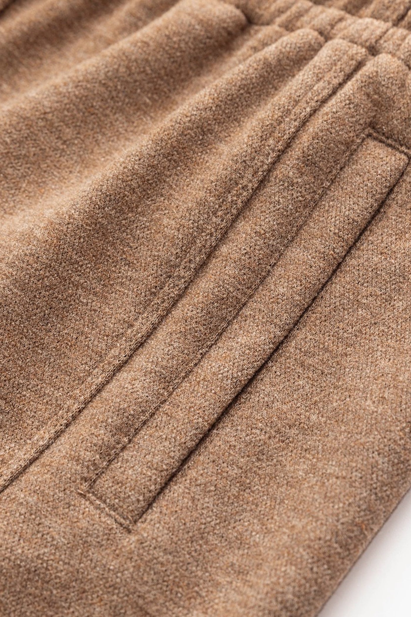 KAMILAN Wide-Leg Knit Trousers in Chestnut Brown