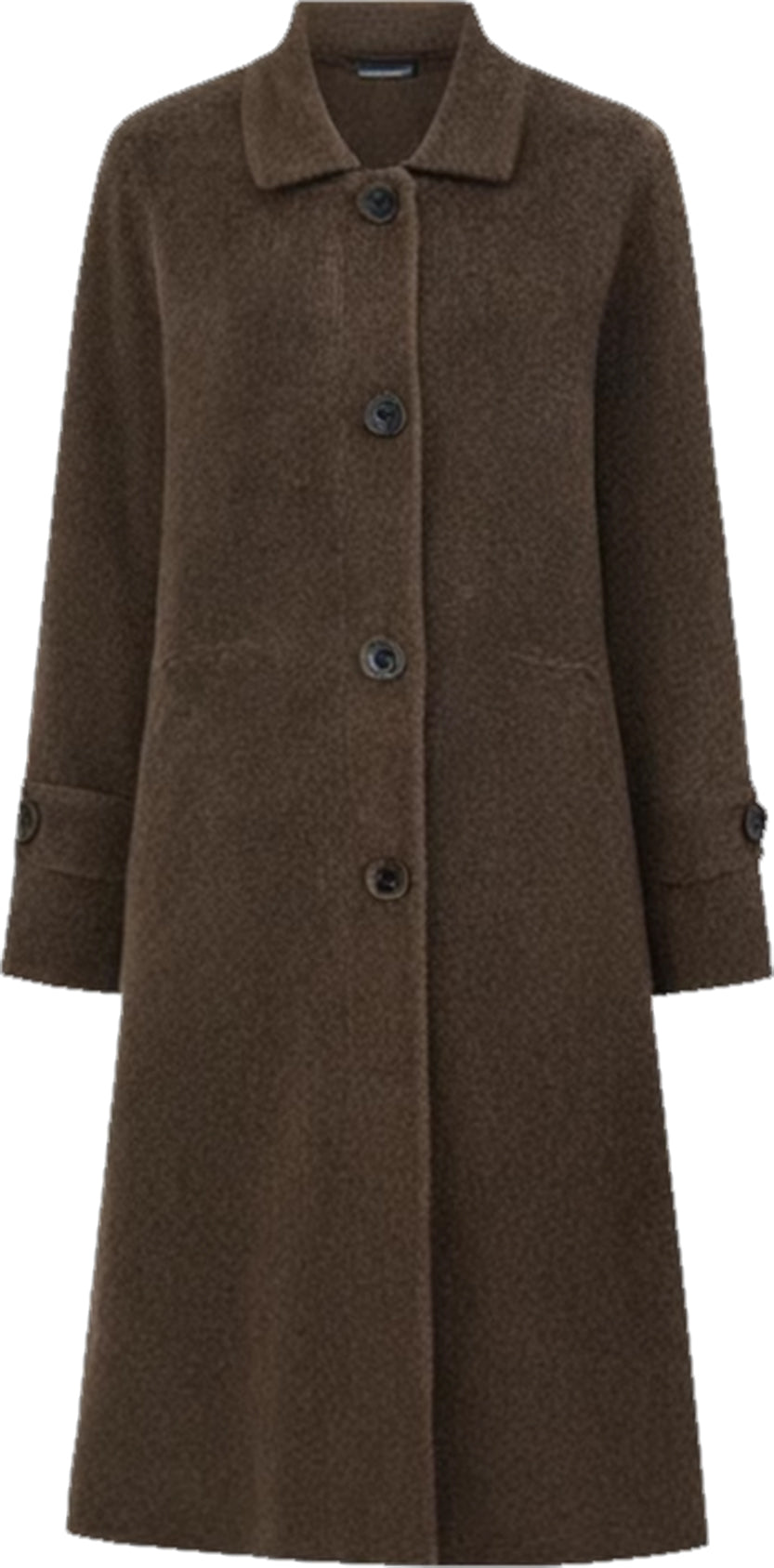 KAMILAN Wool-Blend Long Coat for Autumn/Winter in a Sculpted Silhouette