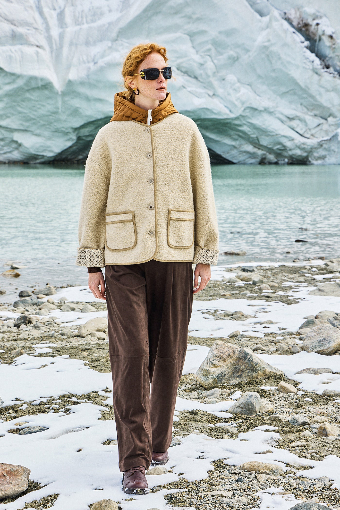 KAMILAN Women's French-Inspired Short Shearling Coat – 2025 Autumn Collection, Warm Sheep Wool Jacket