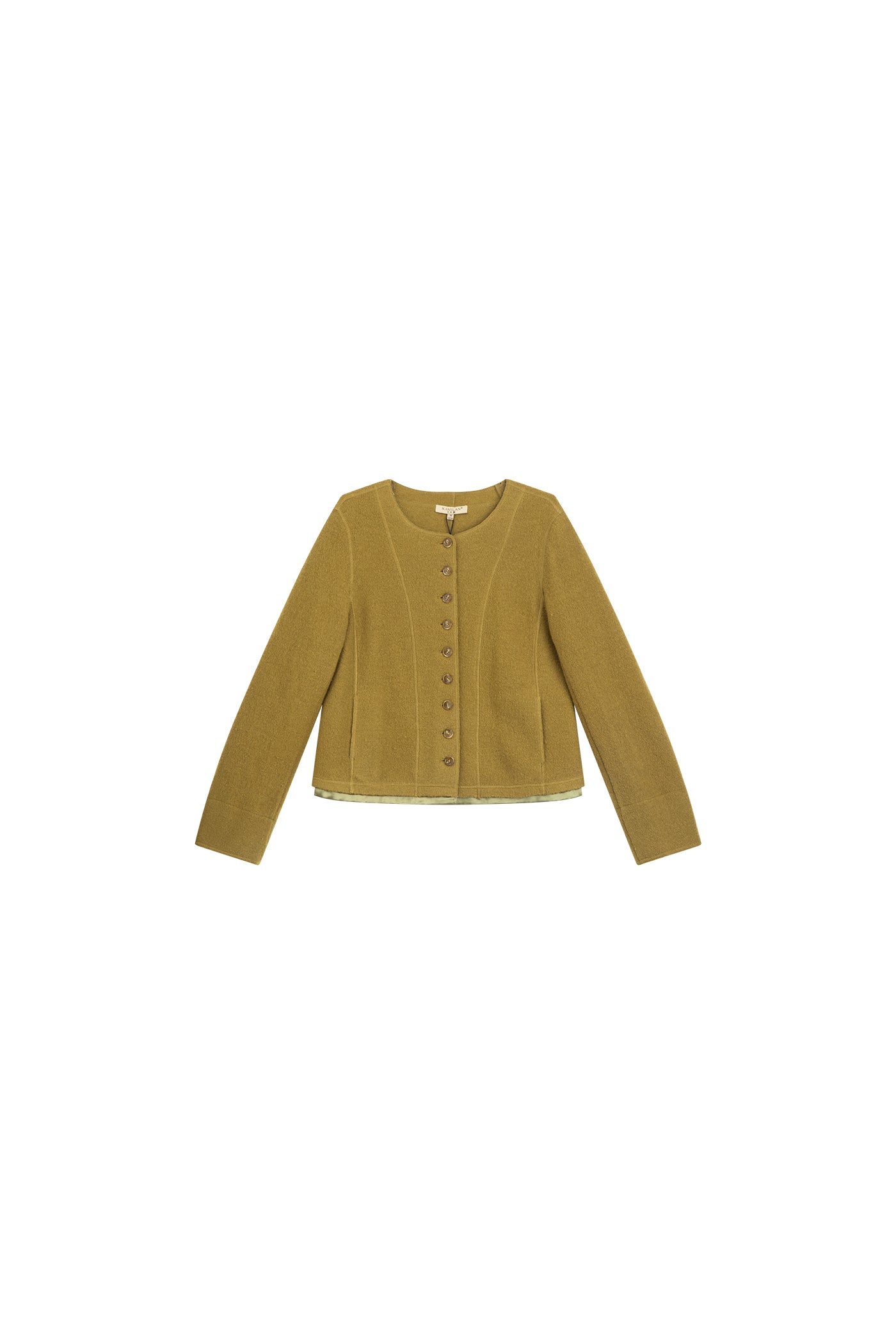 KAMILAN Temperament Short Wool Coat for Women 2025 Autumn New Collection Splicing Double sided Woolen Coat