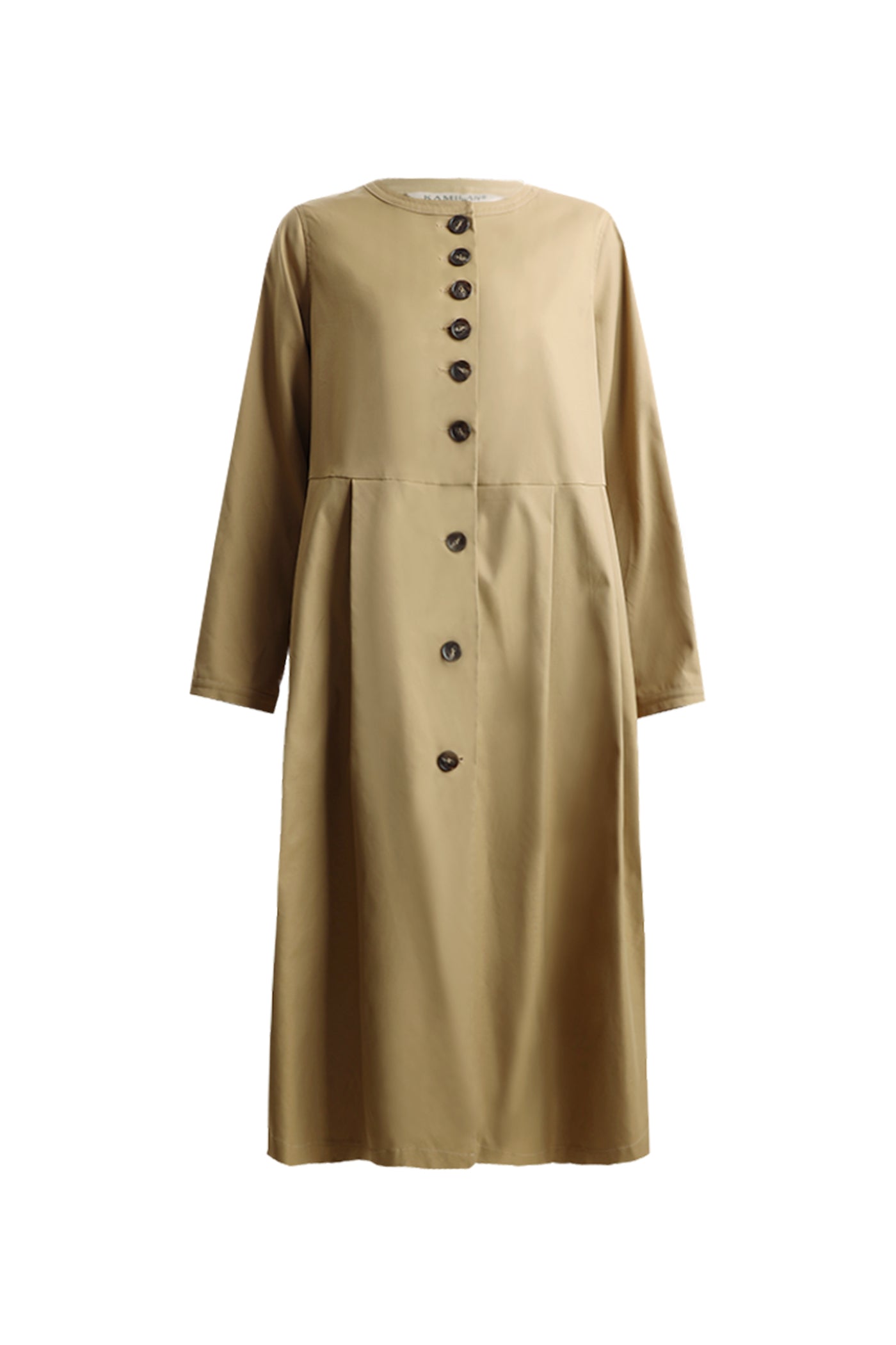 KAMILAN Minimalist Belted Long Trench Coat