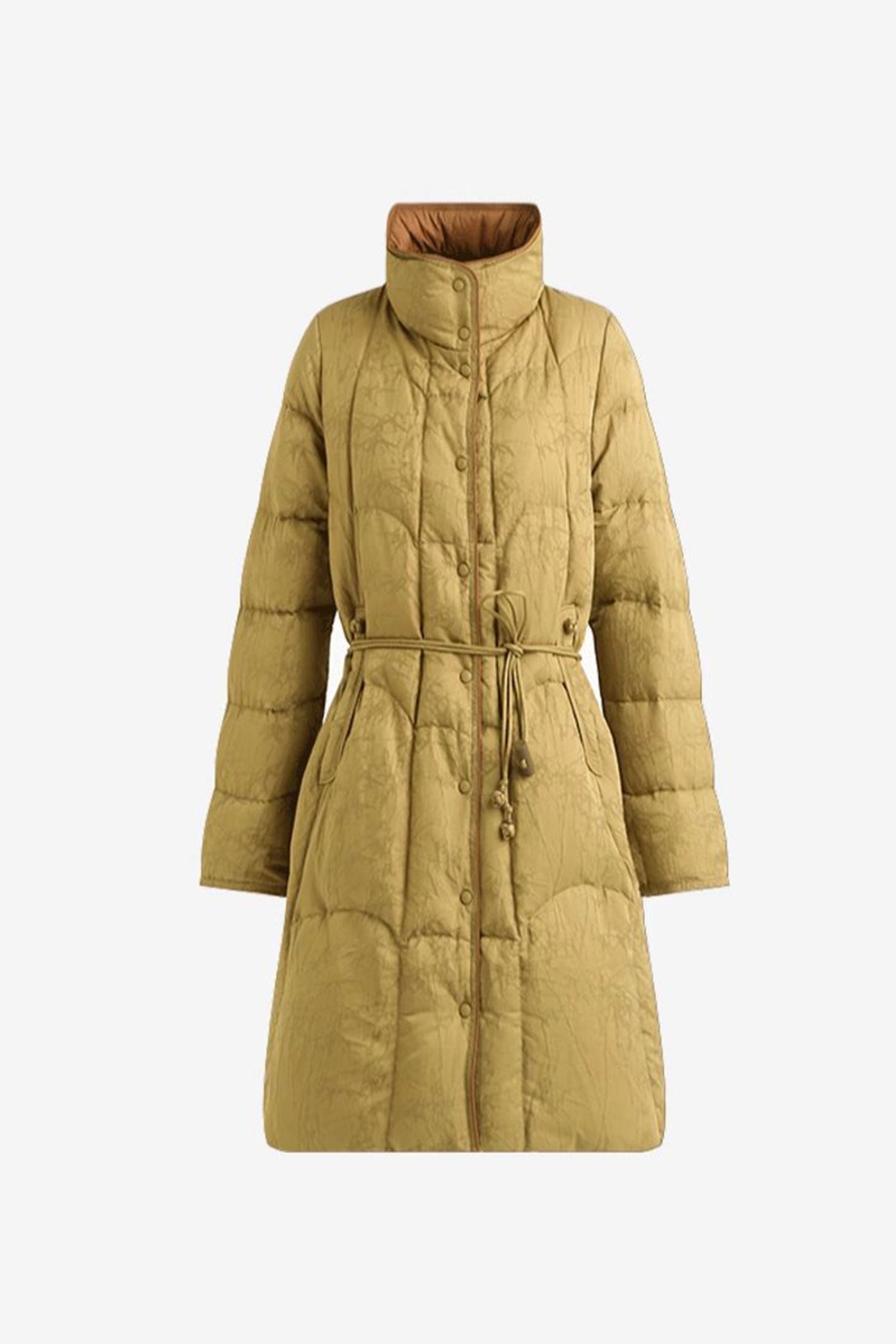 KAMILAN Jacquard White Goose Down Jacket Women's 2025 Winter New Long Down Jacket